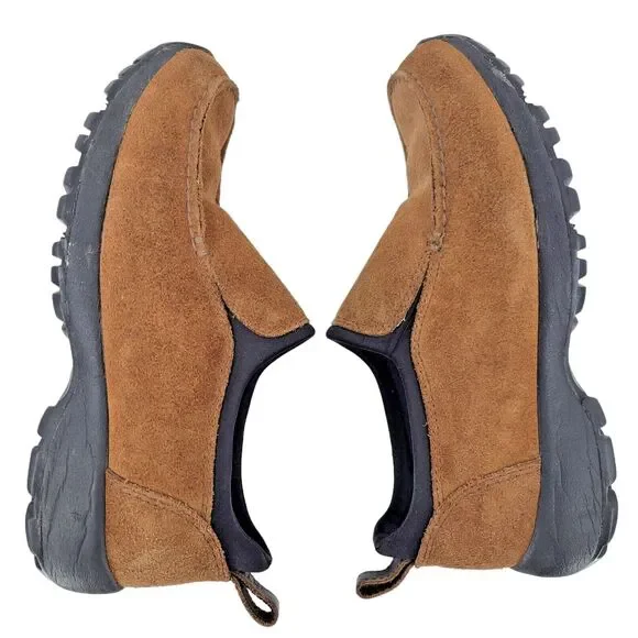Lands End Womens Brown Suede Shoes Size 8B Slip On Nice Tread Winter Moc - Picture 5 of 9